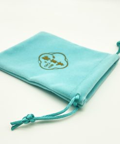 silk screen logo velvet drawstring bag